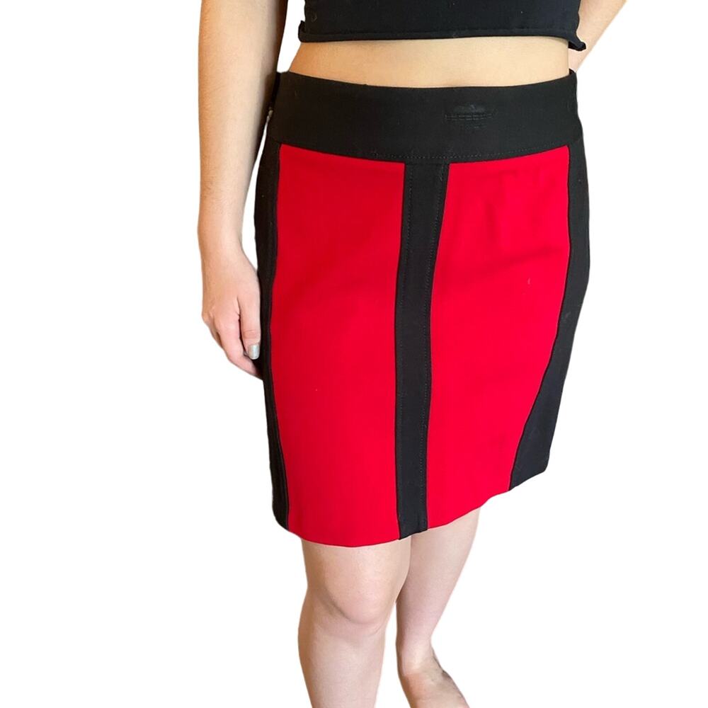 Nwot Cache Color Block Skirt Size 12 - image 1